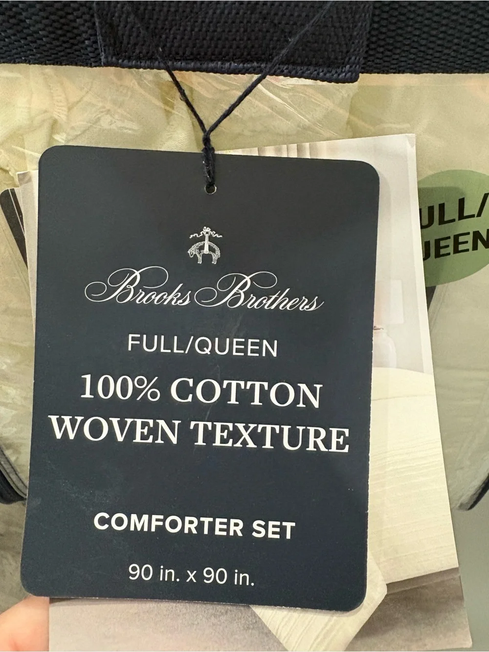 NEW Brooks Brothers Red/White/Blue 100% Cotton Woven Comforter Set- Queen/Full